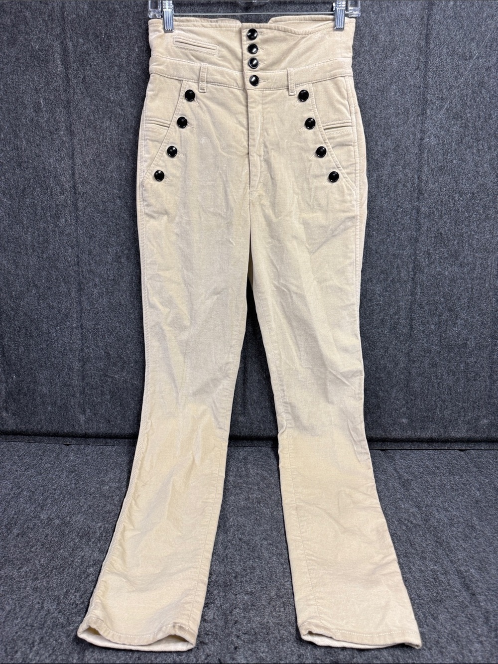 Isabel Marant Cream Corduroy V-Neck Top